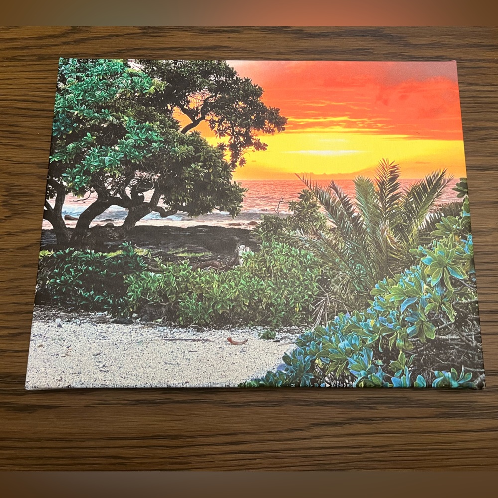 Kona Beach Sunset Canvas